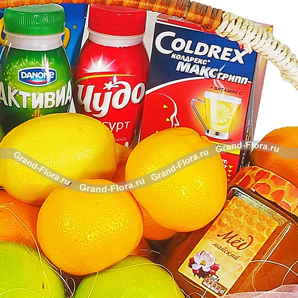 Health - gift basket with fruit