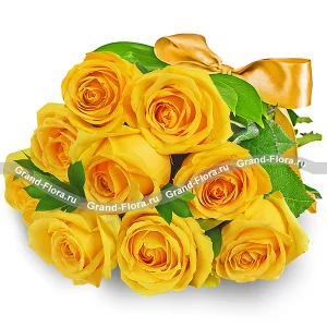 A bouquet of yellow roses